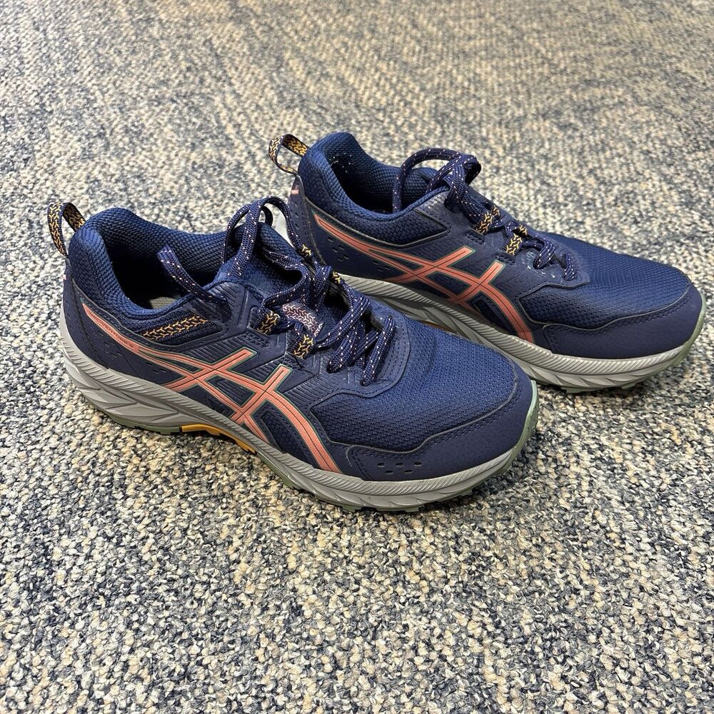 ASICS Gel Venture 9 Shoes Womens Size 6.5 Indigo Blue Papaya Trail 1012B313 400